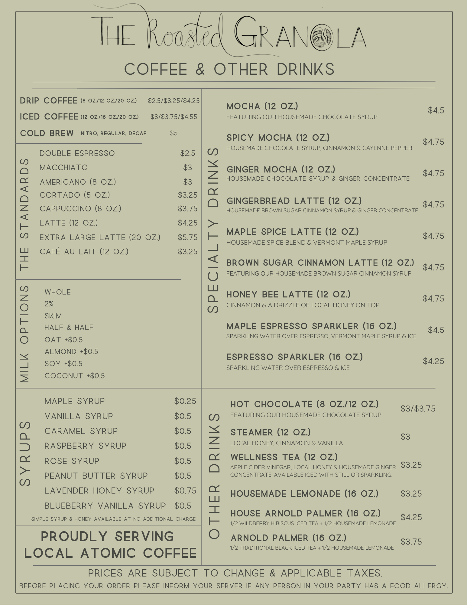 Coffee & other drinks